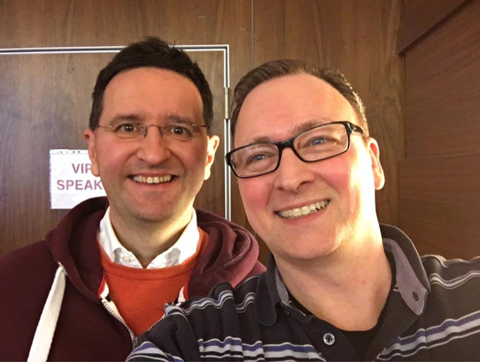 Hier mit Jan von Berg (ein Wiedersehen nach Ewigkeiten! :-) )