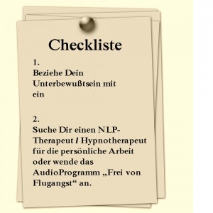 Checkliste gegen Flugangst